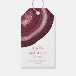 Agate Geode Glitter Wedding Burgundy ID647 Cadeaulabel