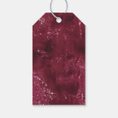 Agate Geode Glitter Wedding Burgundy ID647 Cadeaulabel (Achterkant)