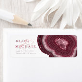 Agate Geode Glitter Wedding Burgundy ID647 Etiket (Insitu)