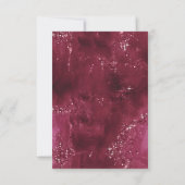 Agate Geode Glitter Wedding Burgundy ID647 Save The Date (Achterkant)