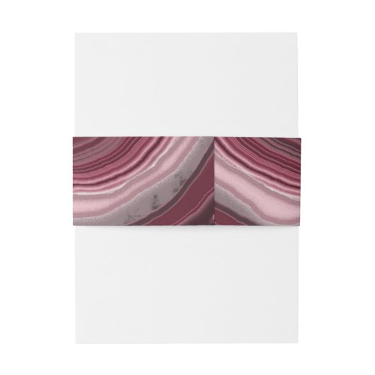 Agate Geode Glitter Wedding Burgundy ID647 Uitnodigingen Wikkel (Achterkant Voorbeeld)