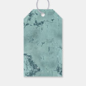 Agate Geode Glitter Wedding Dank u Blauwgroen ID64 Cadeaulabel (Achterkant)