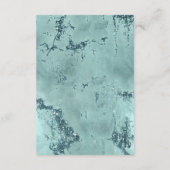 Agate Geode Glitter Wedding Details Blauwgroen ID6 Informatiekaartje (Achterkant)