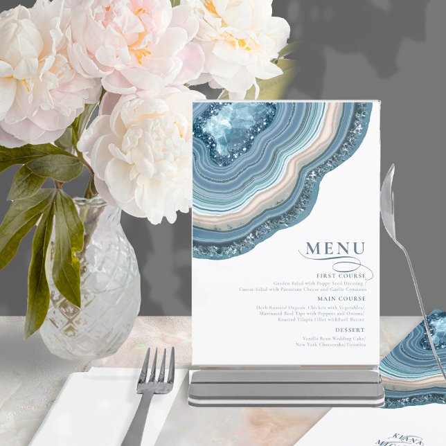 Agate Geode Glitter Wedding Dusty Blue ID647 (Creator heeft geüpload)