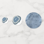 Agate Geode Glitter Wedding Dusty Blue ID647 Confetti (Achterkanten)