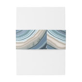 Agate Geode Glitter Wedding Dusty Blue ID647 Uitnodigingen Wikkel (Achterkant Voorbeeld)