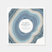 Agate Geode Glitter Wedding Dusty Blue V2 ID647 Servet (Voorkant)