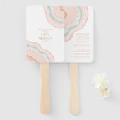 Agate Geode Glitter Wedding Party Roos Gold ID647 Handwaaier (Voorkant en achterkant)