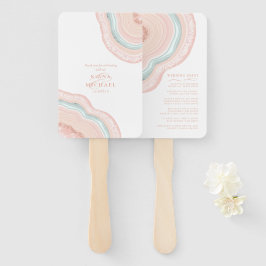 Agate Geode Glitter Wedding Party Roos Gold ID647 Handwaaier