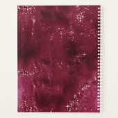 Agate Geode Glitter Wedding Plans Burgundy ID647 Planner (Achterkant)