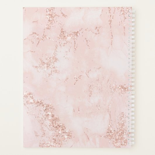 Agate Geode Glitter Wedding Plans Roos Gold ID647 Planner (Achterkant)