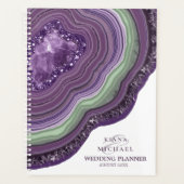 Agate Geode Glitter Wedding Plans Violet ID647 Planner (Voorkant)