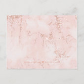 Agate Geode Glitter Wedding Roos Gold ID647 Aankondigingskaart (Achterkant)