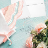 Agate Geode Glitter Wedding Roos Gold ID647 Acryl Uitnodigingen