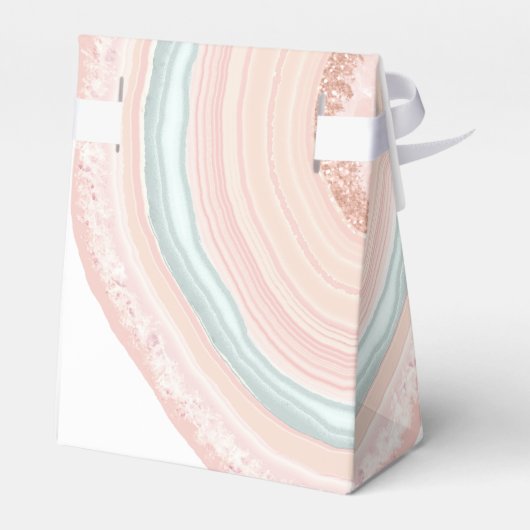 Agate Geode Glitter Wedding Roos Gold ID647 Bedankdoosjes (Achterkant)