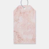 Agate Geode Glitter Wedding Roos Gold ID647 Cadeaulabel (Achterkant)