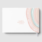 Agate Geode Glitter Wedding Roos Gold ID647 Gastenboek (Achterkant)