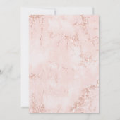 Agate Geode Glitter Wedding Roos Gold ID647 Kaart (Achterkant)