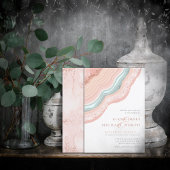 Agate Geode Glitter Wedding Roos Gold ID647 Kaart