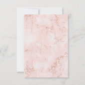 Agate Geode Glitter Wedding Roos Gold ID647 Save The Date (Achterkant)