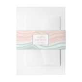 Agate Geode Glitter Wedding Roos Gold ID647 Uitnodigingen Wikkel (Voorkant Voorbeeld)