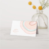 Agate Geode Glitter Wedding Table Roos Gold ID647 Plaatskaartje (Achterkant)