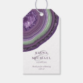 Agate Geode Glitter Wedding Violet ID647 Cadeaulabel (Voorkant)