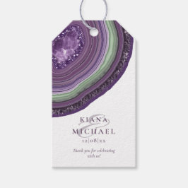 Agate Geode Glitter Wedding Violet ID647 Cadeaulabel