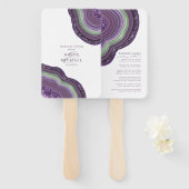 Agate Geode Glitter Wedding Violet ID647 Handwaaier (Voorkant en achterkant)