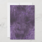Agate Geode Glitter Wedding Violet ID647 Kaart (Achterkant)