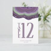 Agate Geode Glitter Wedding Violet ID647 Kaart (Staand voorkant)