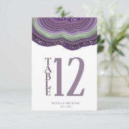 Agate Geode Glitter Wedding Violet ID647 Kaart