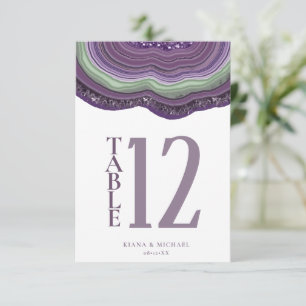 Agate Geode Glitter Wedding Violet ID647 Kaart