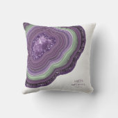 Agate Geode Glitter Wedding Violet ID647 Kussen (Achterkant)