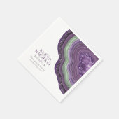 Agate Geode Glitter Wedding Violet ID647 Servet (Hoek)