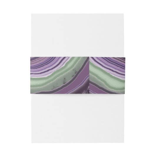 Agate Geode Glitter Wedding Violet ID647 Uitnodigingen Wikkel