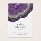 Agate Geode Glitter Wedding Violet ID647 Visitekaartje (Voorkant)