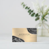 Agate Geode Gold Metal Construction Black Onyx Visitekaartje (Staand voorkant)