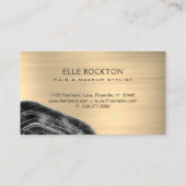 Agate Geode Gold Metal Construction Black Onyx Visitekaartje (Achterkant)