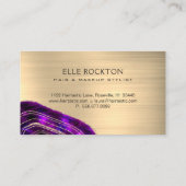 Agate Geode Gold Metal Visitekaartje (Achterkant)