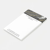 Agate geode goud zwart modern elegant post-it® notes (Schuin)