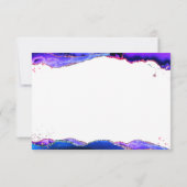 Agate Geode Mystical Paars Pink Blue Monogram Notitiekaartje (Achterkant)