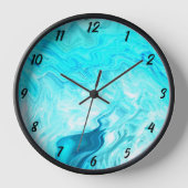 Agate Geode Pattern Blauwgroen Blue Artsy Abstract (Voorkant)