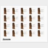 Agate Geode Script Mocha Bruin Gouden Trouw Vierkante Sticker (Vel)