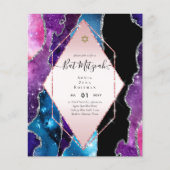 AGATE GLITTER BAT MITZVAH Uitnodigingen BEGROTING Flyer (Voorkant)