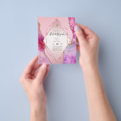 AGATE GLITTER BAT MITZVAH Uitnodigingen BEGROTING Flyer (Hand)