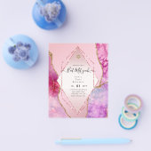 AGATE GLITTER BAT MITZVAH Uitnodigingen BEGROTING Flyer (Enkel)