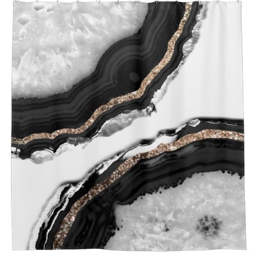 Agate Glitter Glam #2 Douchegordijn (Voorkant)