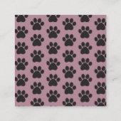 Agate Glitter Roos Gold Dog Pet Grooming Vierkante Visitekaartje (Achterkant)