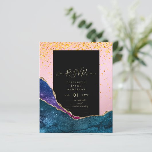 AGATE GLITTER RSVP Budget (Staand voorkant)